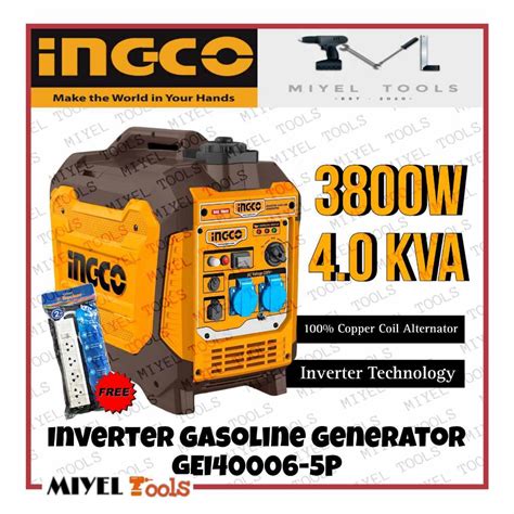 Ingco Inverter Gasoline Generator Silent Type W Kva Gei P