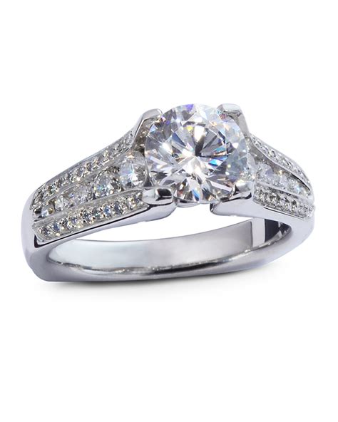 Bold Platinum Split Shank Engagement Ring Turgeon Raine