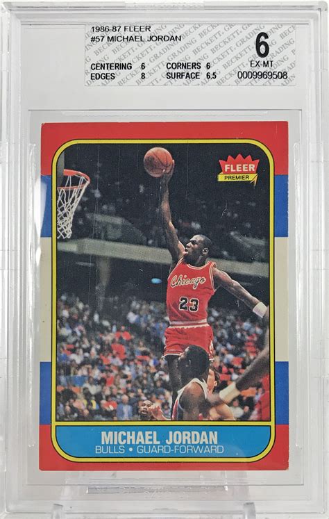 Lot Detail 1986 87 Fleer Michael Jordan Rookie Card 57 BGS Graded