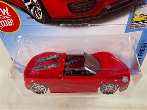 Hot Wheels Factory Fresh PORSCHE SPYDER Red W Spokes Wheel Contemporary