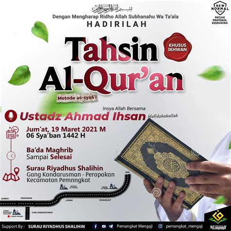 Tahsin Al Qur An Desain Pamflet Desain Referensi Desain