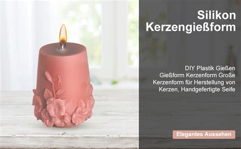 3D Weinblume Kerze Silikonform Gießform Silikon Kerzengießform DIY