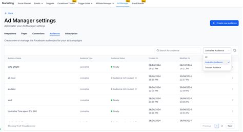 Import Saved Audiences and Lookalike Audiences from Meta Ads Manager