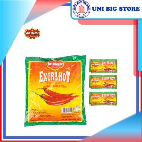 Jual Saos Delmonte Ketchup Tomato Sachet Extra Hot Sauce Sachets X Gr Tomat Pedas
