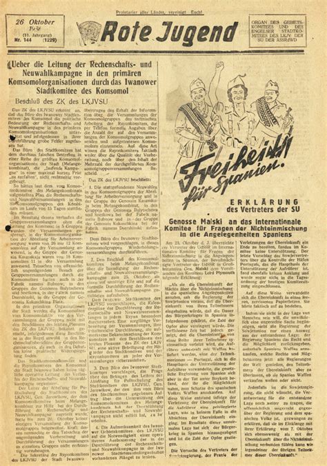 Geschichte Der Deutschsprachigen Zeitungen TEIL 2 Von 1917 Bis Zu