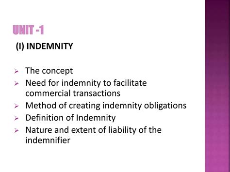 Contract Of Indemnity PPT