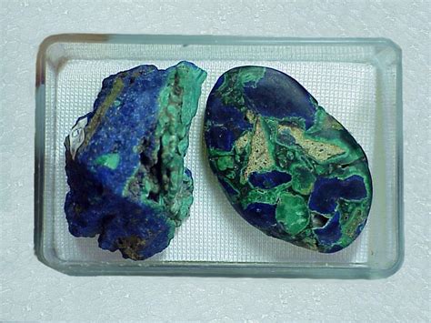 Азур-малахит (агрегат азурита и малахита), Azurmalachite, Azurmalschit ...