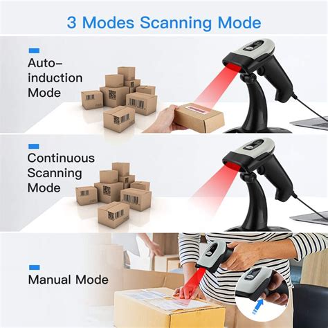 Eyoyo Ey Wireless D Qr Barcode Scanner With Adjustable Stand