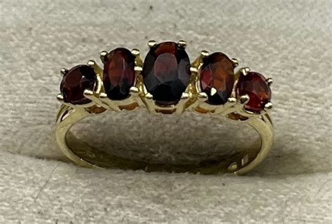 No Reserve Price Carats Or Jaune Bague Grenats Catawiki