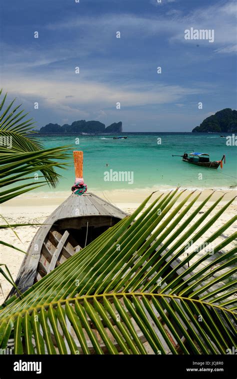 A Beach on the Island of Ko PhiPhi on Ko Phi Phi Island outside of the City of Krabi on the ...