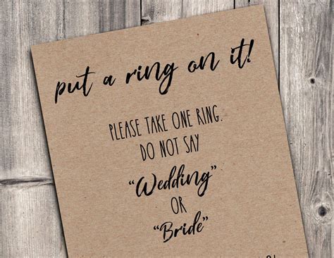 Put A Ring On It Game Printable Bridal Shower Game Printable Etsy