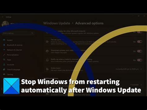 Stop Windows From Restarting Automatically After Windows Update YouTube