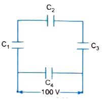 A Network Of Four Capacitors Each Of Capacitance Muf Is Connected A