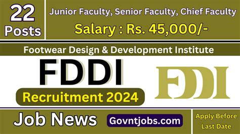 Fddi Recruitment Apply Now For Junior Faculty Posts Check