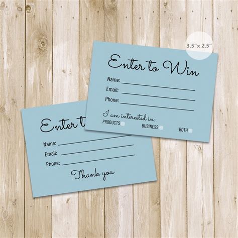 Printable Raffle Ticket Templates Pink And Blue Enter To Win Cards