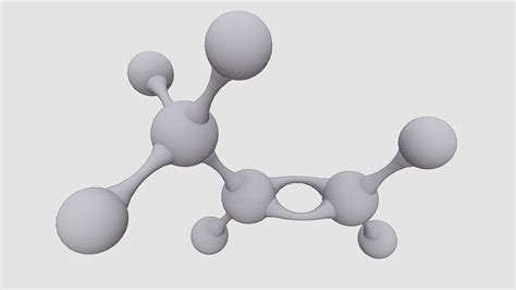 Propene Molecule With Pbr K K D Model Turbosquid