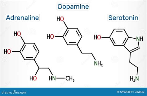 Serotonin Molecule It Is Monoamine Neurotransmitter Neuromodulator