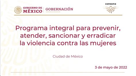 Programa Integral Para Prevenir Atender Sancionar Y Erradicar La