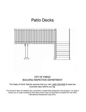 Fillable Online Patio Decks Fargo Fax Email Print Pdffiller