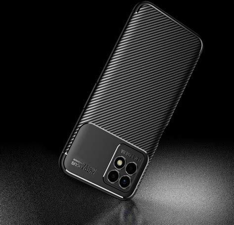 Realme 8i Hoesje Siliconen Carbon TPU Back Cover Blauw | GSMpunt.nl