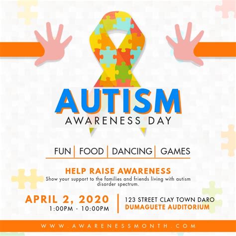 Copy Of Autism Awareness Day Social Media Post Postermywall