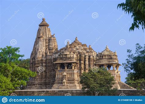 The Temples at Khajuraho - India Stock Photo - Image of landmark, hindu ...