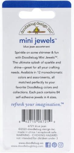 Doodlebug Adhesive Mini Jewels Blue Jean 1 Count Kroger