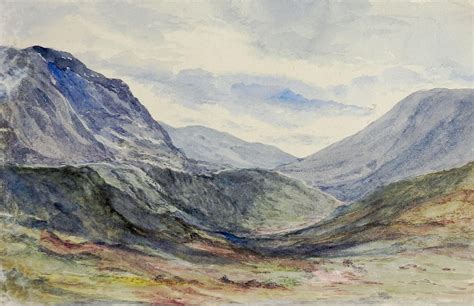 Scottish Highlands Watercolor | Chairish