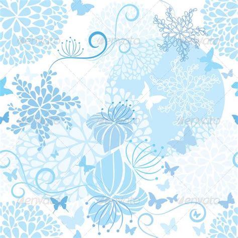 Light Blue Floral Seamless Pattern | Seamless patterns, Pattern, Vector ...