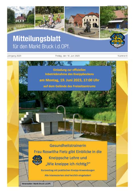 Markt Bruck I D Opf Mitteilungsblatt