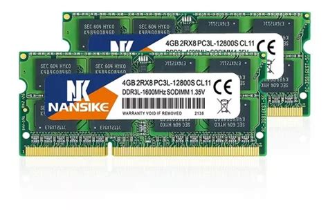 Memoria Ram Ddr3l 1600 Sodimm De 8 Gb 2 X 4 Gb De Nansike Meses Sin