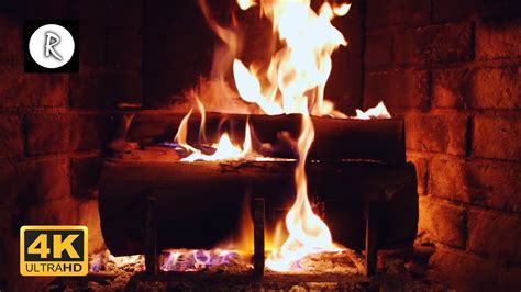 🔥 Crackling Fireplace w/ Rain & Heavy Thunder Claps | Nature Sound for ...