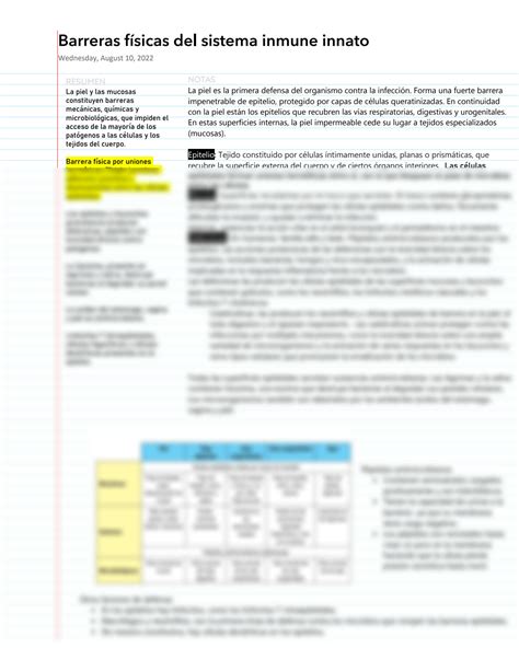 SOLUTION Barreras Sistema Inmune Inmunologia Studypool