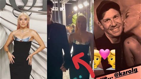 Karol G Con Su Nuevo Novio En Gala Bof 500 Paris Franco En Presentación