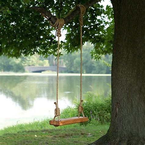 Reclaimed Wood Rope Tree Swing