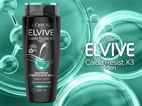 Loréal Paris Kit Caída Resist Men Elvive Shampoo 2 Pz Mx