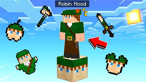 Ilha De 1 Bloco Do Robin Hood Gamer No Minecraft Youtube