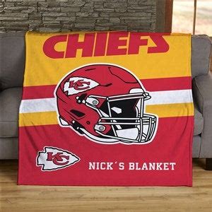 NFL Kansas City Chiefs Helmet Personalized Blankets