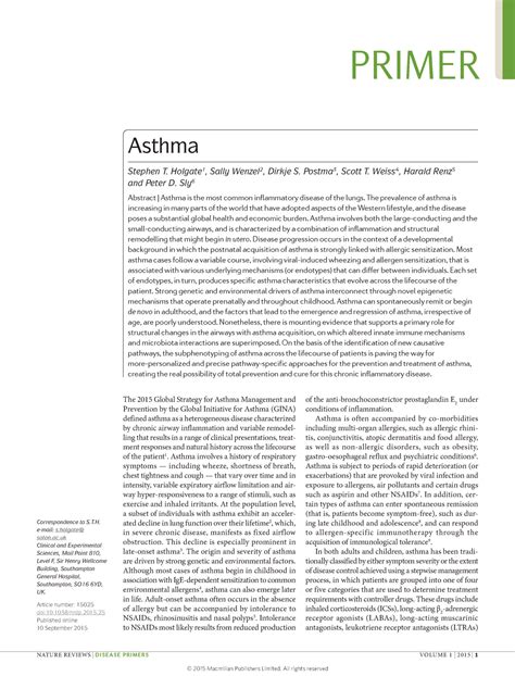 Asma Asma The Global Strategy For Asthma Management And