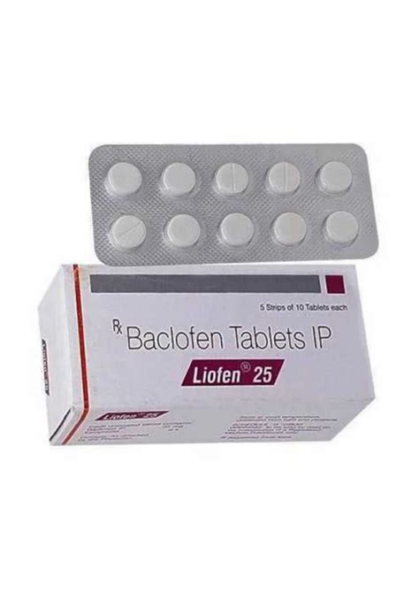 Baclofen 25 Mg Liofen 25 Mg Tablet 10 Tablets Treatment Muscle