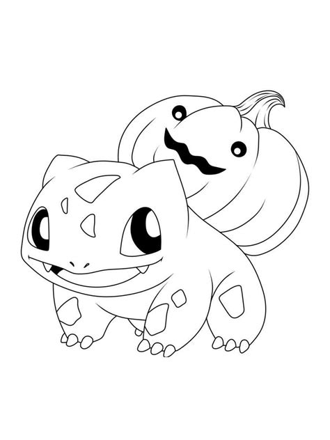 Pokemon Halloween Coloring Page Free Printable