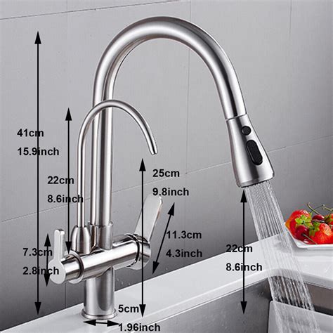 Way Water Filter Pure Drinking Faucet Swivel Spout Kitchen Sink Tap