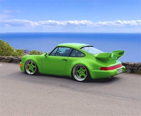 Green Hornet Dr Knauf Slammed Altered Porsche Green Ollie P