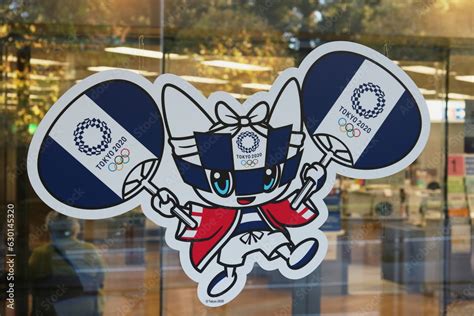 TOKYO, JAPAN - November 29, 2019: Miraitowa, the Tokyo Olympic mascot ...