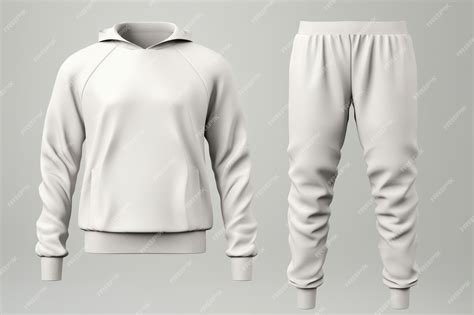 Premium Photo Blank Tracksuit Top With Pants Mockup Template