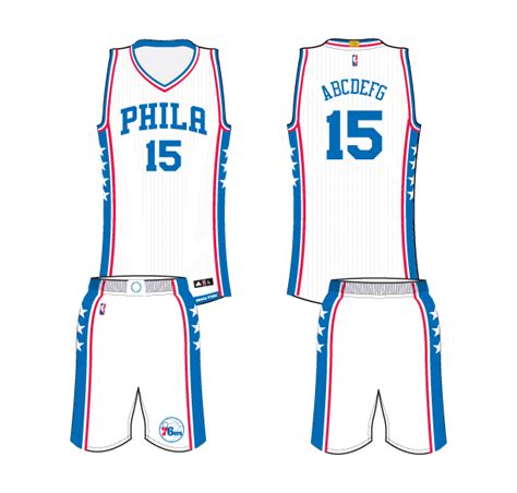 Philadelphia 76ers Home Uniform 2016 Present Nba Jersey Sports