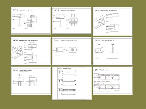 Planos De Vigas De Acero En Autocad Librería Cad