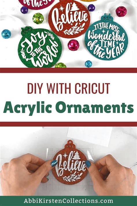 How To Make Diy Glitter Ornaments With Acrylic Disks Glitter Ornaments Diy Christmas Glitter