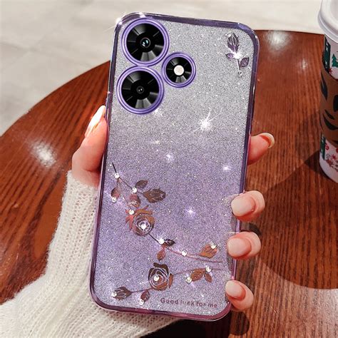 Etui Do Infinix Hot 30i Glitter Flower Fioletowe Sklep XGSM Pl