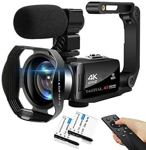 Tagital Video Camera 4K Camcorder UHD Vlogging Camera For YouTube WiFi